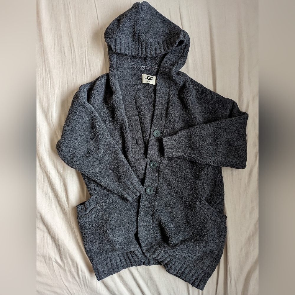 UGG Franca Hooded Travel Cardigan in Obsidian